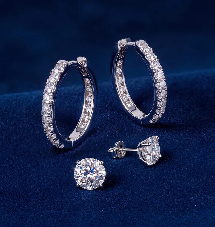Diamond Jewelry Category:lab grown & natural diamond hoops, drops and studs designs