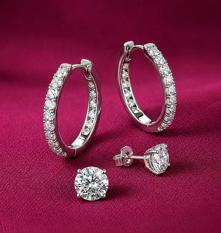 Diamond Jewelry Category:lab grown & natural diamond hoops, drops and studs designs