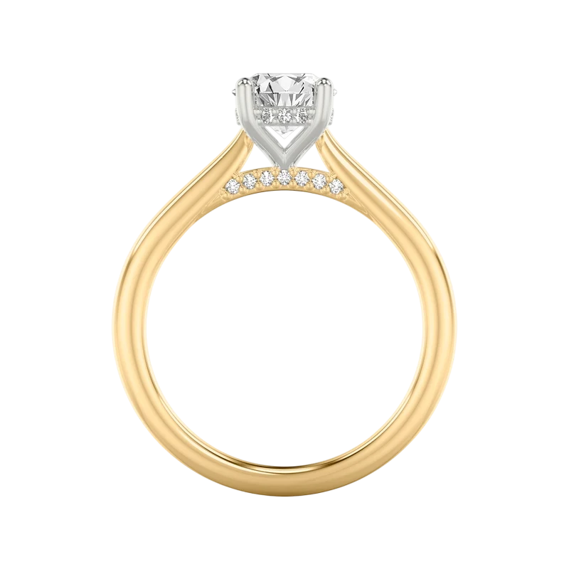 two-tone metals engagement rings