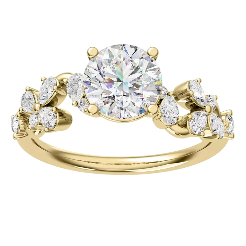 mixed cut diamond engagement rings