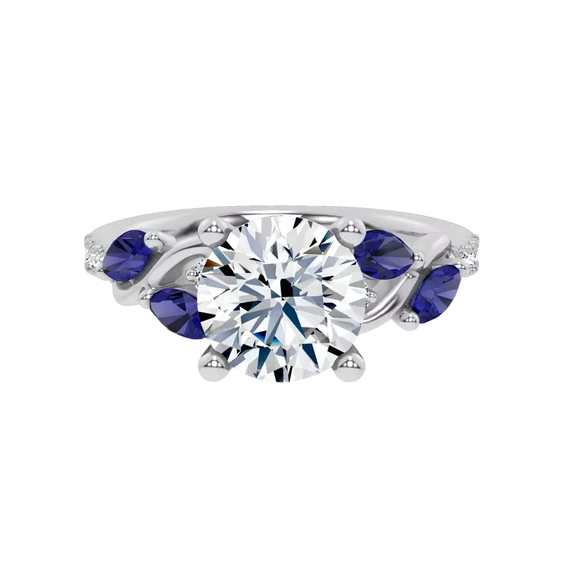 diamond and sapphire engagement rings