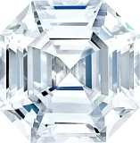 asscher shaped diamond ring on hand